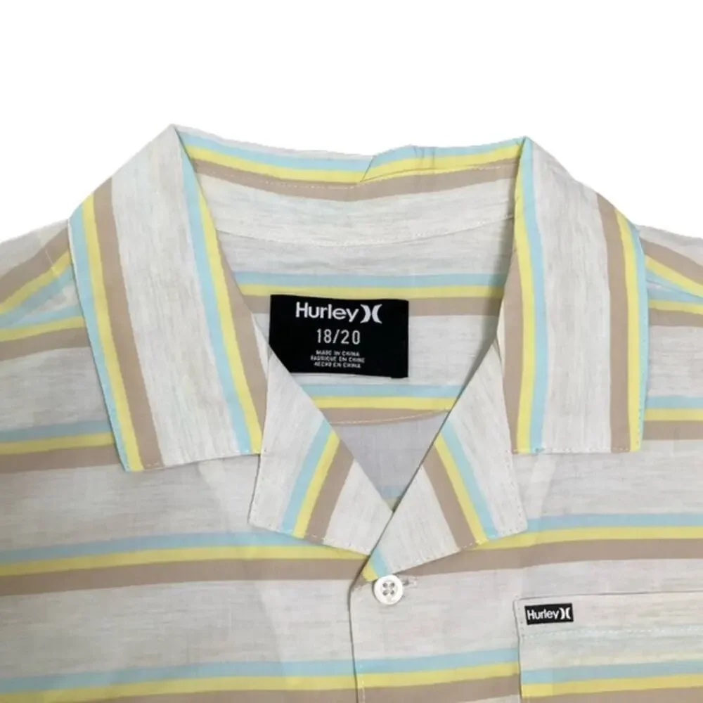 Hurley Boy's Woven Shirt & Tee 2 piece Set Size XL NWT